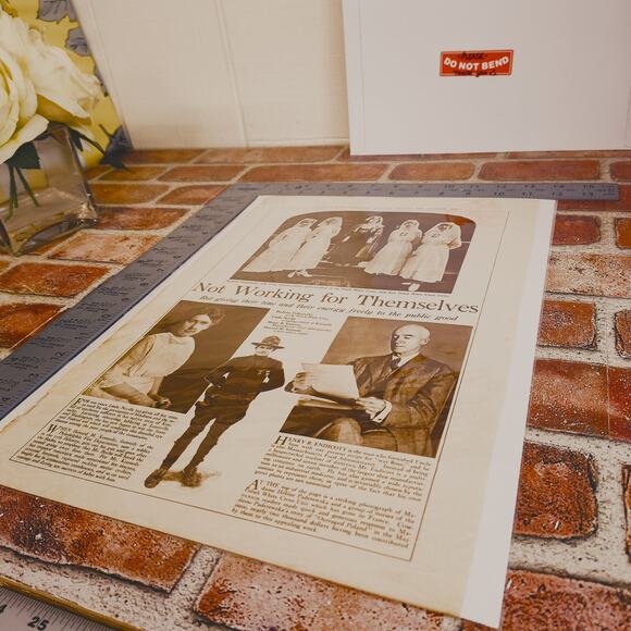 1918 "Not Working For Themselves" WWI-Era Original Vtg Magazine Page Public Good - Picture 10 of 12